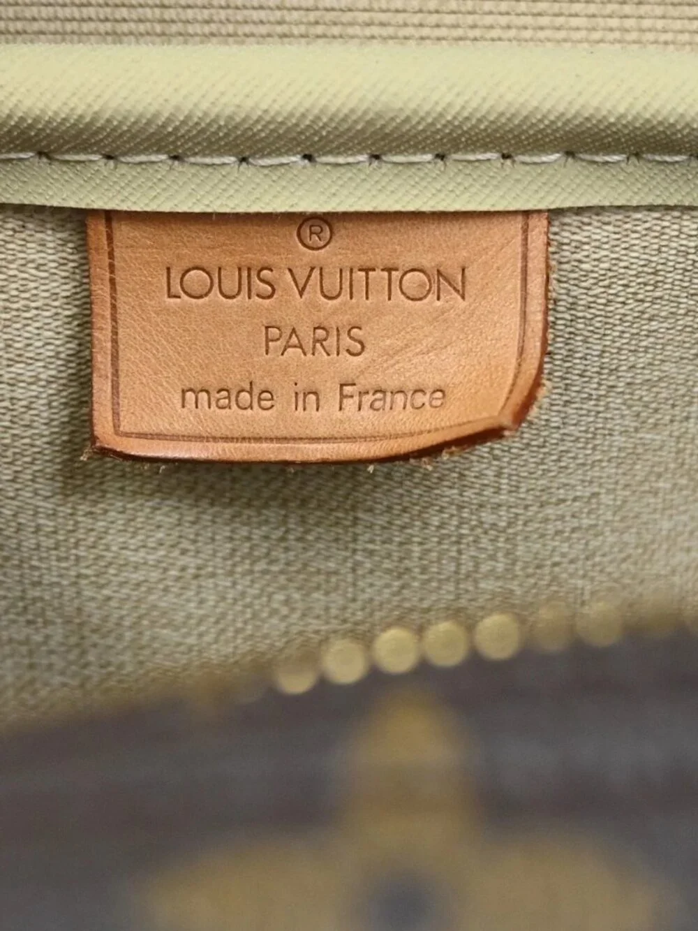 LOUIS VUITTON LV Logo Deauville Hand Bag Monogram Leather Brown